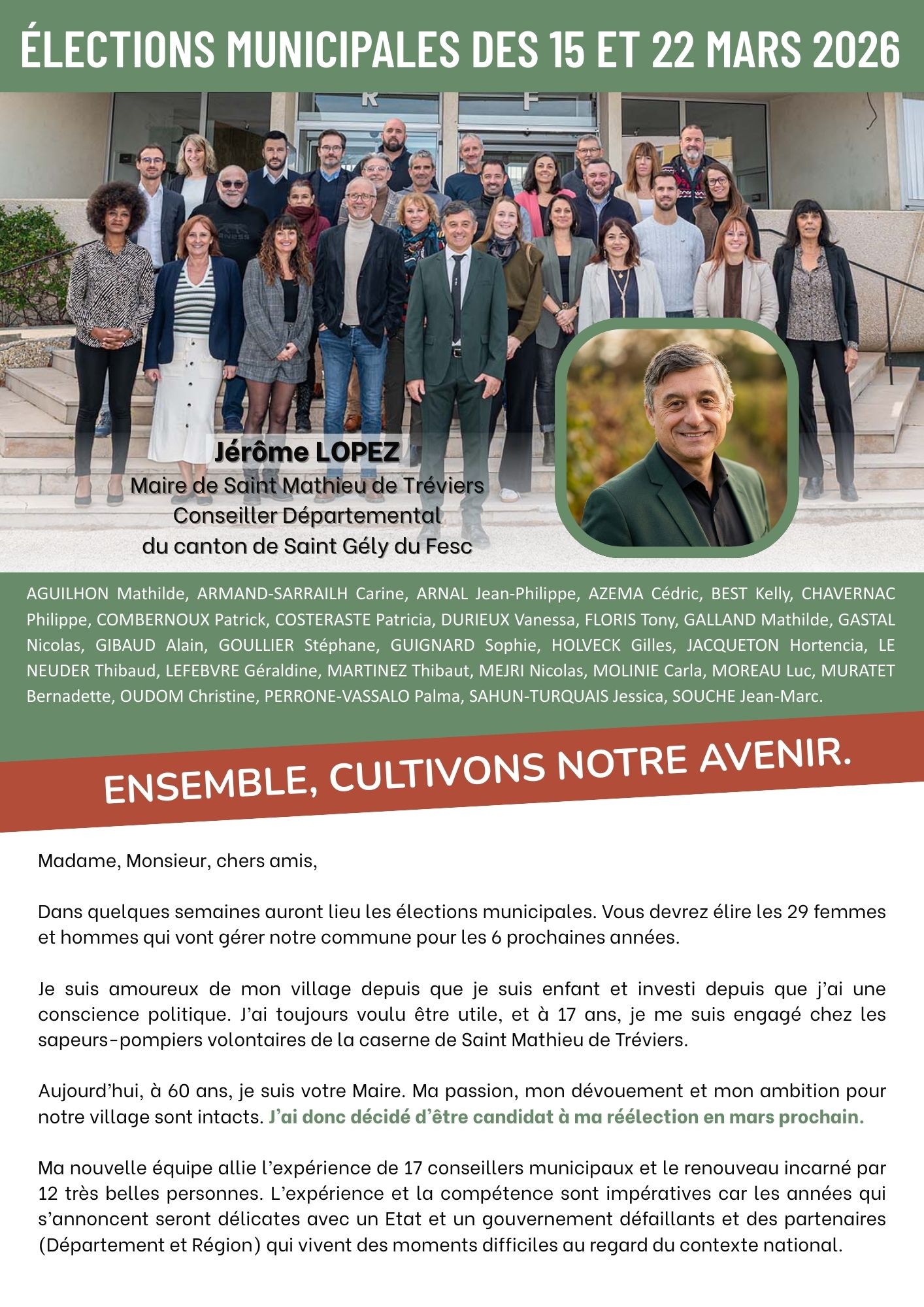 Ensemble, cultivons notre avenir
