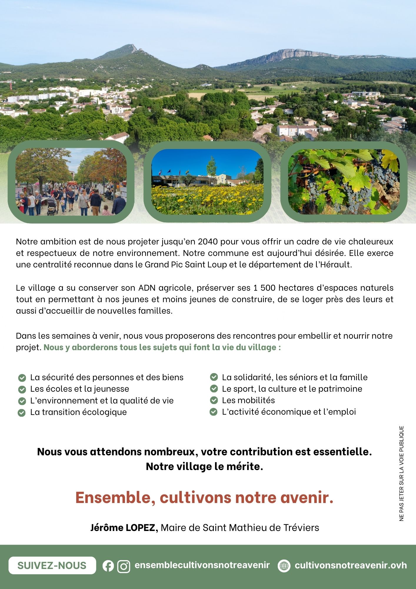Ensemble, cultivons notre avenir 